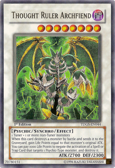 Thought Ruler Archfiend [TDGS-EN044] Ultra Rare | Gam3 Escape