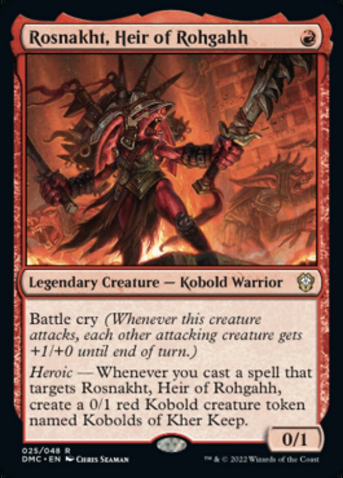Rosnakht, Heir of Rohgahh [Dominaria United Commander] | Gam3 Escape