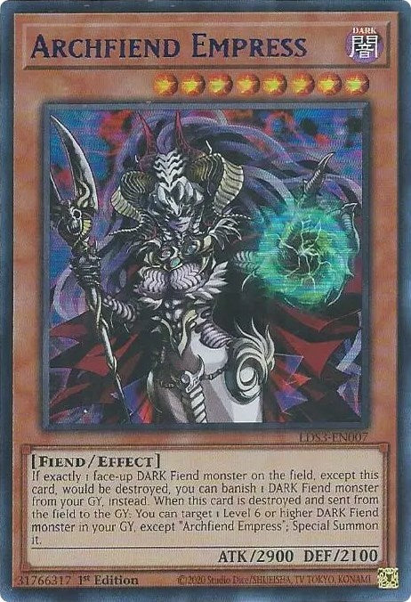 Archfiend Empress (Blue) [LDS3-EN007] Ultra Rare | Gam3 Escape