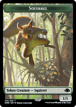 Zombie // Squirrel Double-Sided Token [Dominaria Remastered Tokens] | Gam3 Escape