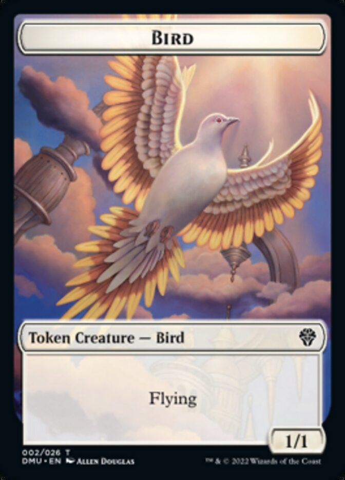 Bird (002) // Monk Double-sided Token [Dominaria United Tokens] | Gam3 Escape