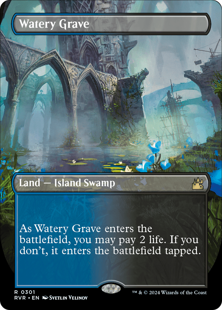 Watery Grave (Borderless) [Ravnica Remastered] | Gam3 Escape