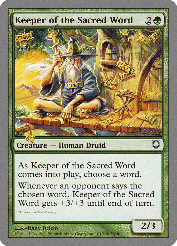 Keeper of the Sacred Word [Unhinged] | Gam3 Escape