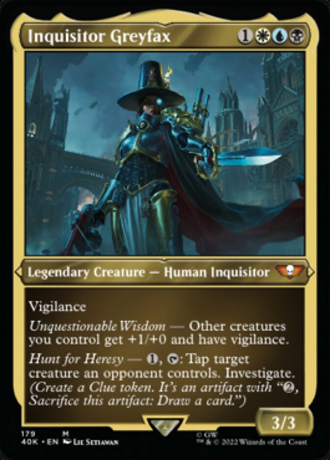 Inquisitor Greyfax (Display Commander) (Surge Foil) [Universes Beyond: Warhammer 40,000] | Gam3 Escape