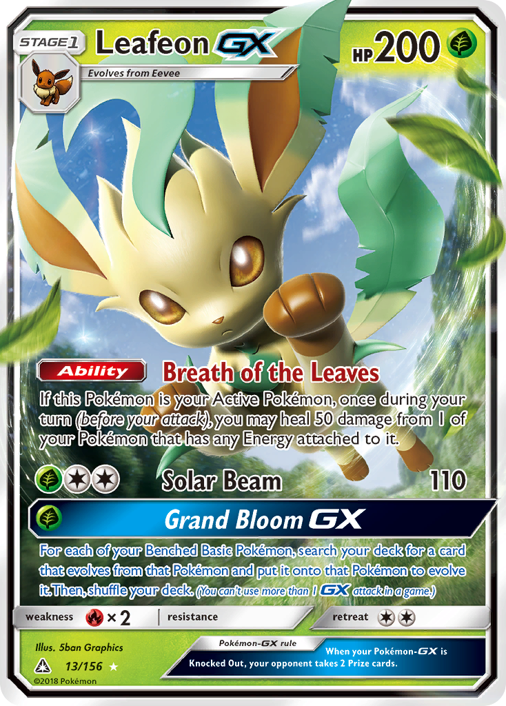 Leafeon GX (13/156) [Sun & Moon: Ultra Prism] | Gam3 Escape