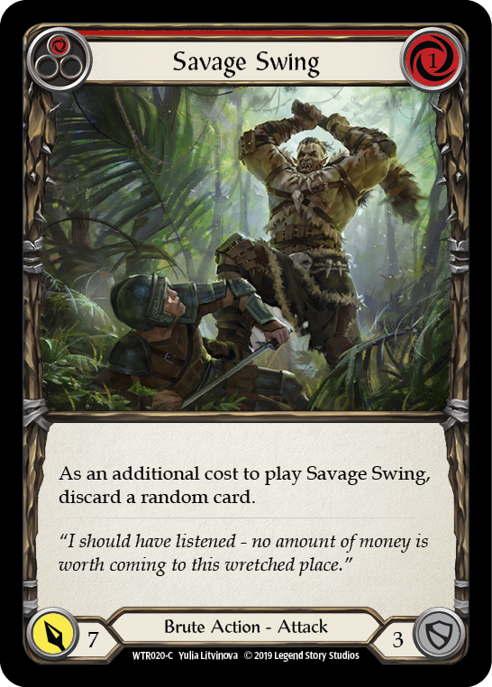 Savage Swing (Red) [WTR020-C] Alpha Print Normal | Gam3 Escape