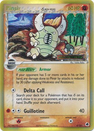 Pinsir (9/101) (Delta Species) (Stamped) [EX: Dragon Frontiers] | Gam3 Escape