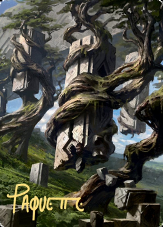 Forest 2 Art Card (Gold-Stamped Signature) [Zendikar Rising Art Series] | Gam3 Escape