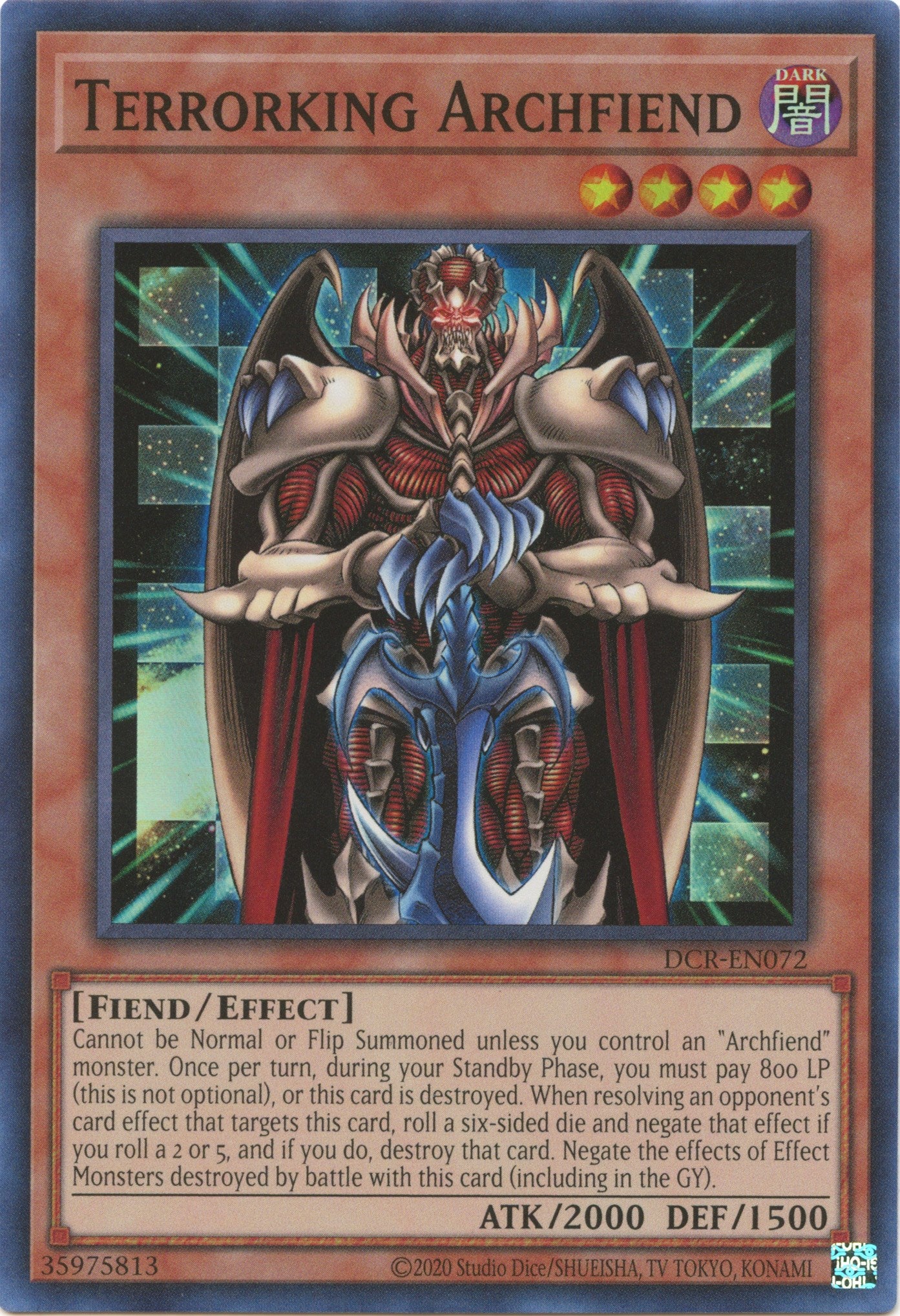 Terrorking Archfiend (25th Anniversary) [DCR-EN072] Super Rare | Gam3 Escape