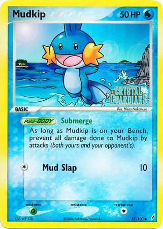 Mudkip (57/100) (Stamped) [EX: Crystal Guardians] | Gam3 Escape