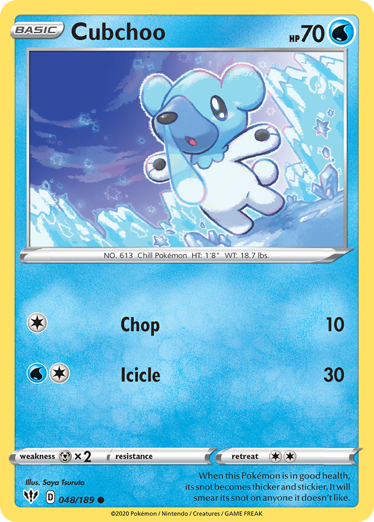 Cubchoo (048/189) [Sword & Shield: Darkness Ablaze] | Gam3 Escape