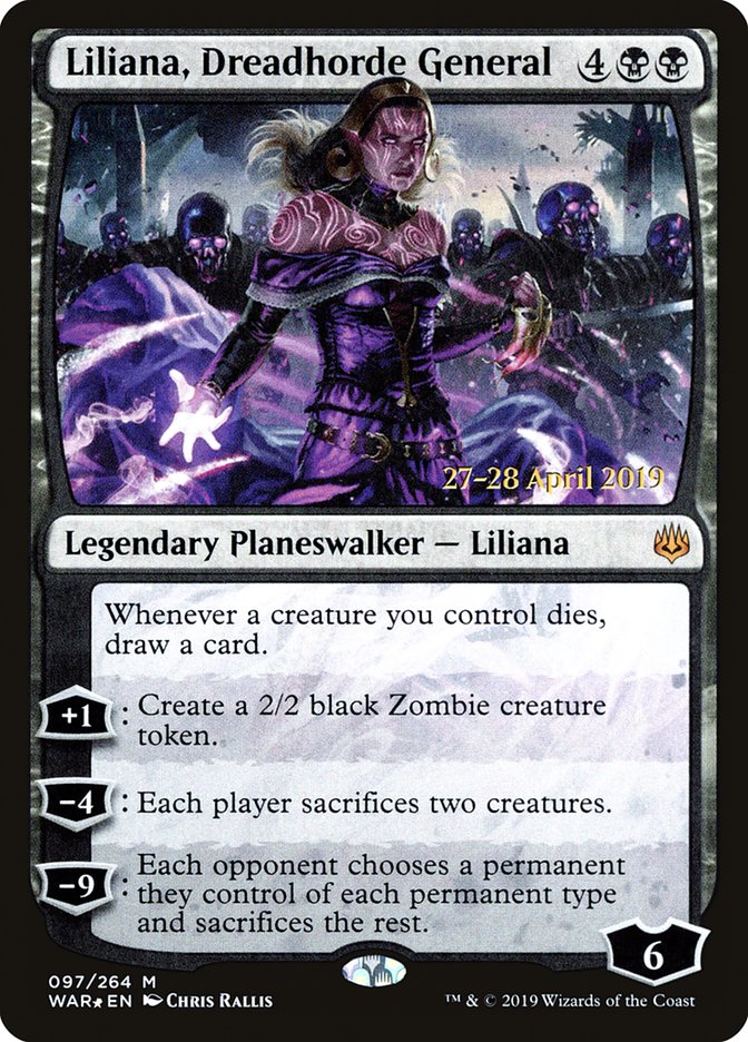 Liliana, Dreadhorde General  [War of the Spark Prerelease Promos] | Gam3 Escape