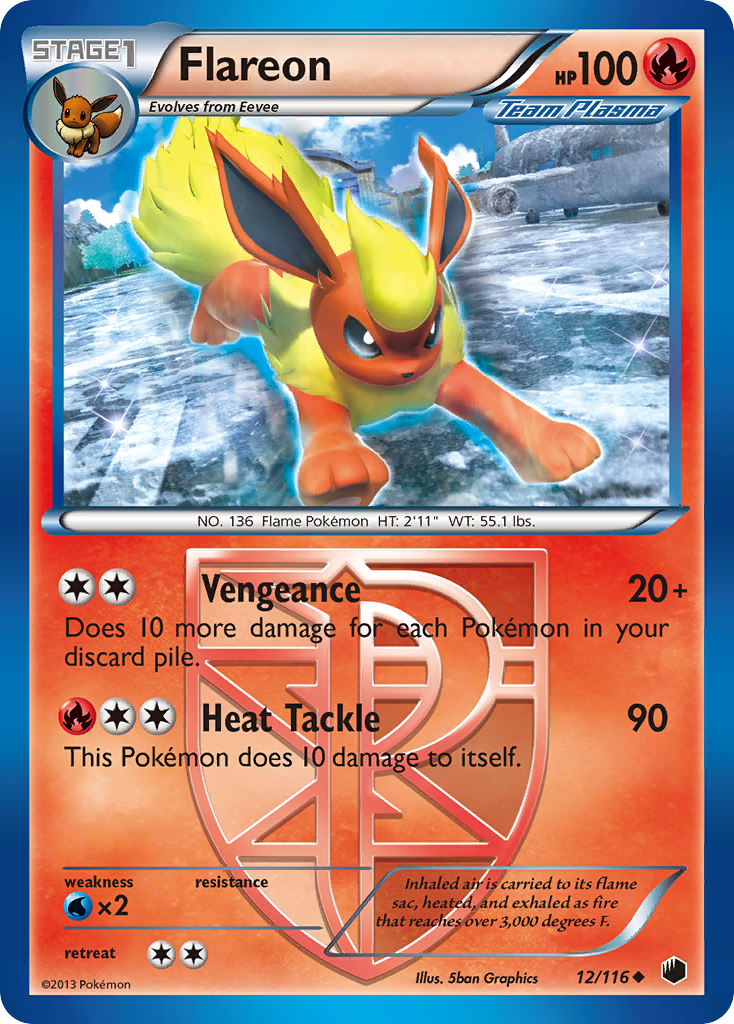 Flareon (12/116) [Black & White: Plasma Freeze] | Gam3 Escape