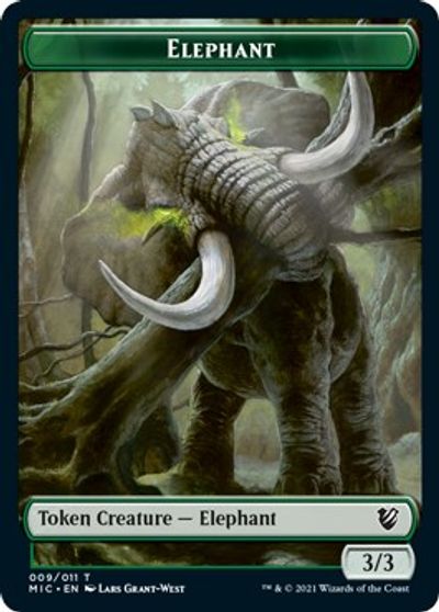 Elephant // Spirit Double-sided Token [Innistrad: Midnight Hunt Commander] | Gam3 Escape