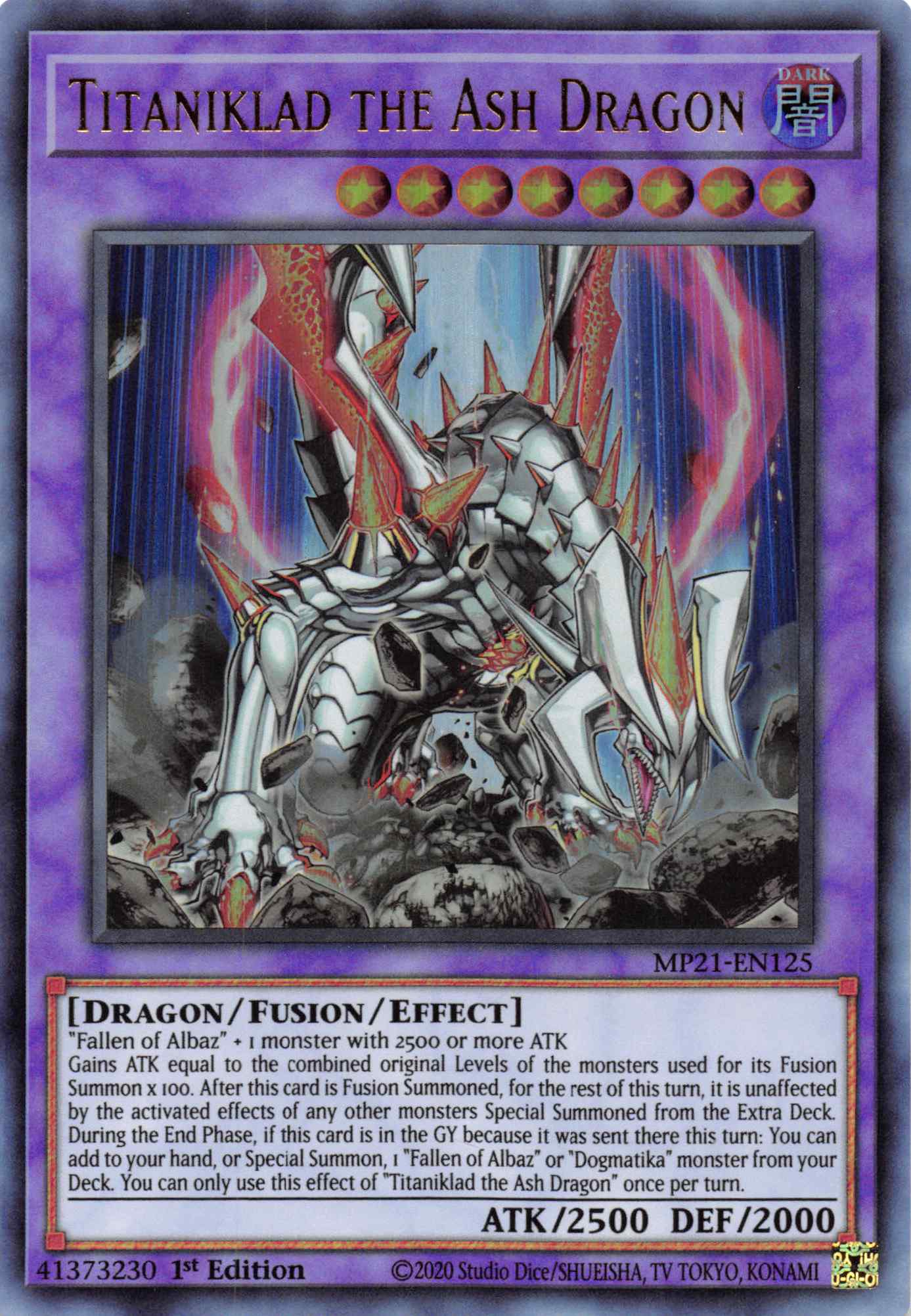 Titaniklad the Ash Dragon [MP21-EN125] Ultra Rare | Gam3 Escape