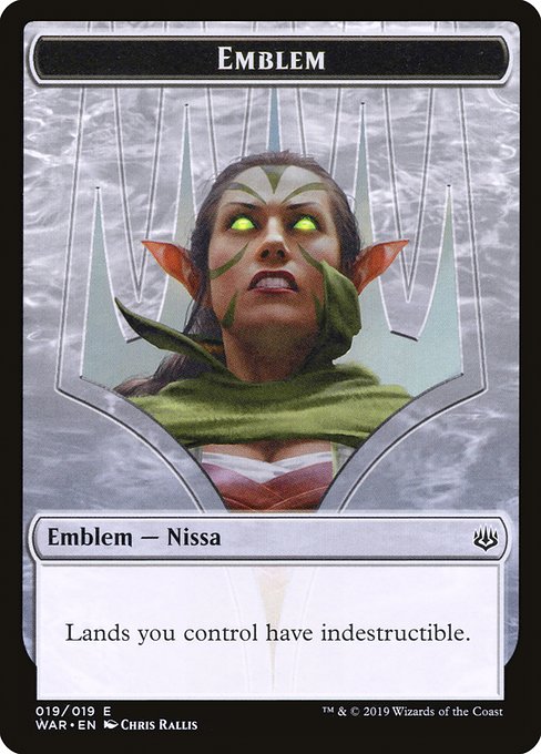 Nissa, Who Shakes the World Emblem [War of the Spark Tokens] | Gam3 Escape