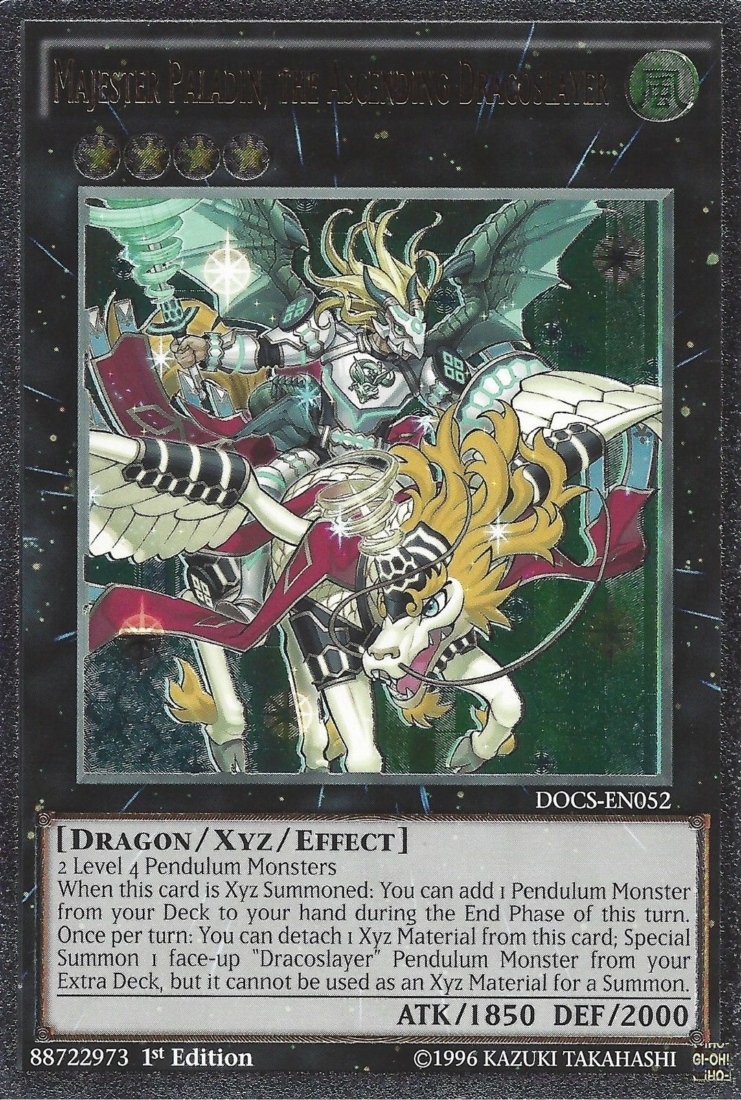 Majester Paladin, the Ascending Dracoslayer (UTR) [DOCS-EN052] Ultimate Rare | Gam3 Escape