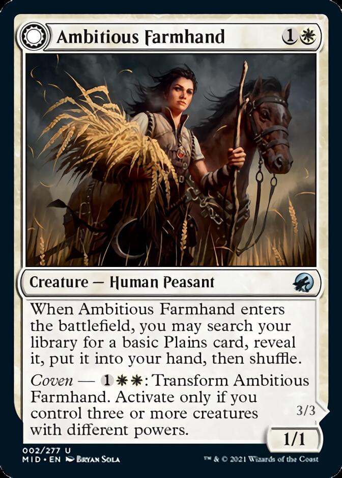 Ambitious Farmhand // Seasoned Cathar [Innistrad: Midnight Hunt] | Gam3 Escape