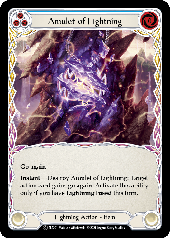 Amulet of Lightning [U-ELE201] Unlimited Rainbow Foil | Gam3 Escape