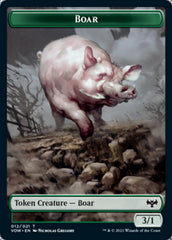 Blood // Boar Double-sided Token [Innistrad: Crimson Vow Tokens] | Gam3 Escape