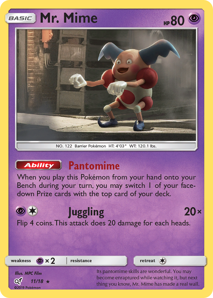 Mr. Mime (11/18) [Sun & Moon: Detective Pikachu] | Gam3 Escape