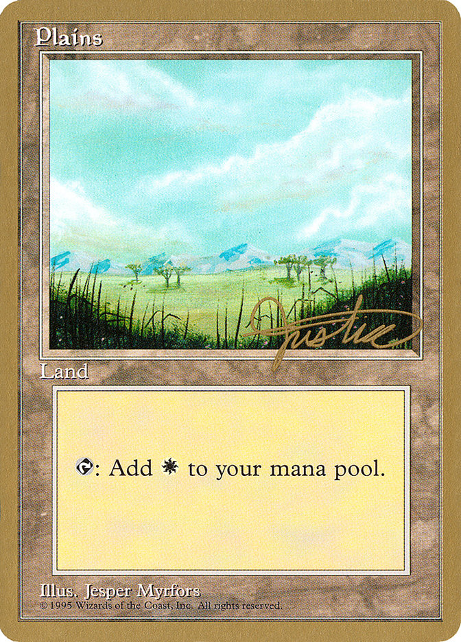 Plains (mj365) (Mark Justice) [Pro Tour Collector Set] | Gam3 Escape