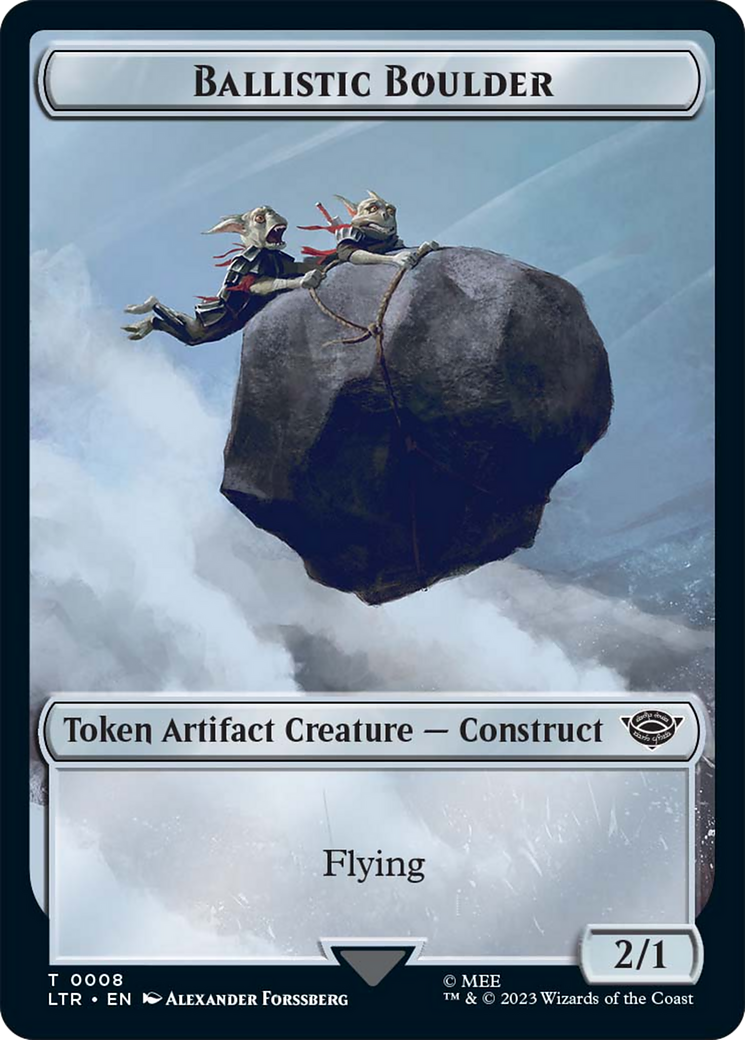 Ballistic Boulder // Food Token (09) Double-Sided Token [The Lord of the Rings: Tales of Middle-Earth Tokens] | Gam3 Escape