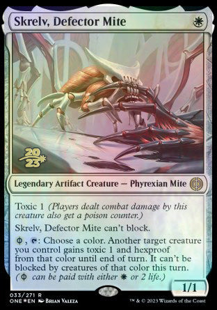 Skrelv, Defector Mite [Phyrexia: All Will Be One Prerelease Promos] | Gam3 Escape