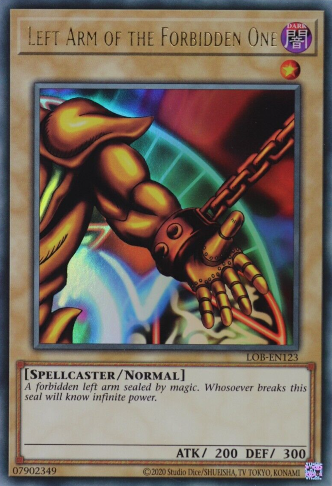 Left Arm of the Forbidden One (25th Anniversary) [LOB-EN123] Ultra Rare | Gam3 Escape