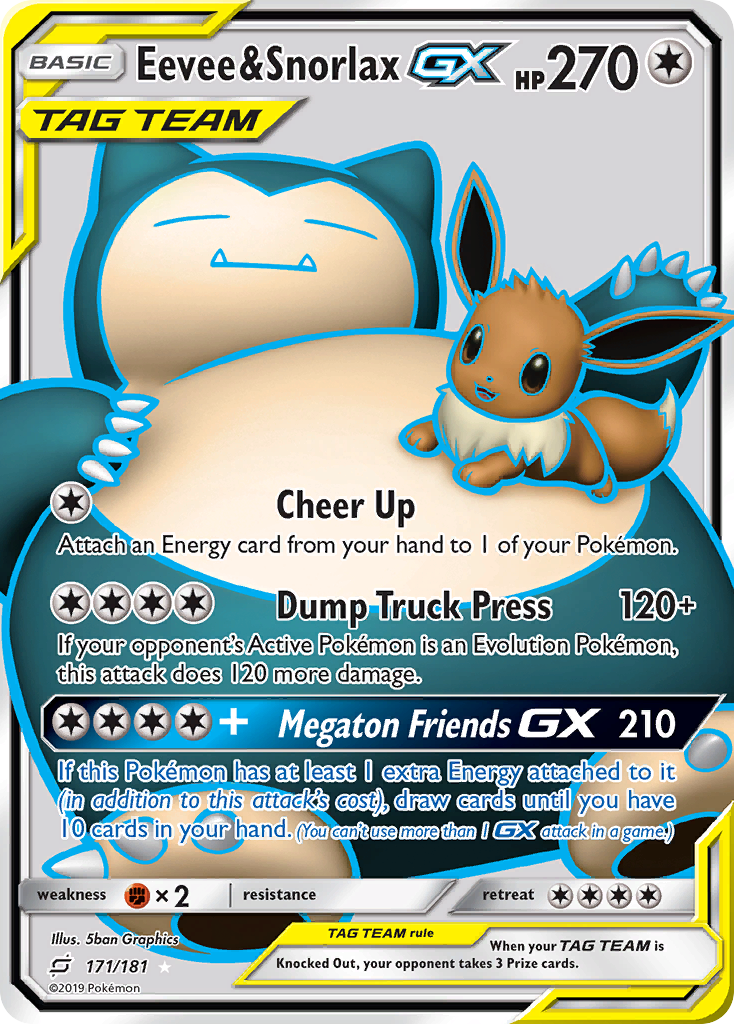 Eevee & Snorlax GX (171/181) [Sun & Moon: Team Up] | Gam3 Escape