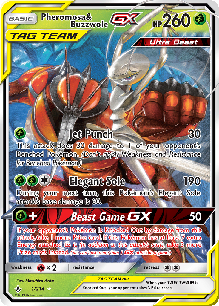 Pheromosa & Buzzwole GX (1/214) [Sun & Moon: Unbroken Bonds] | Gam3 Escape