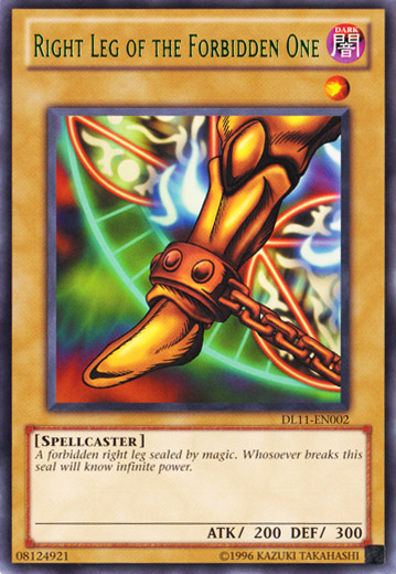 Right Leg of the Forbidden One (Green) [DL11-EN002] Rare | Gam3 Escape