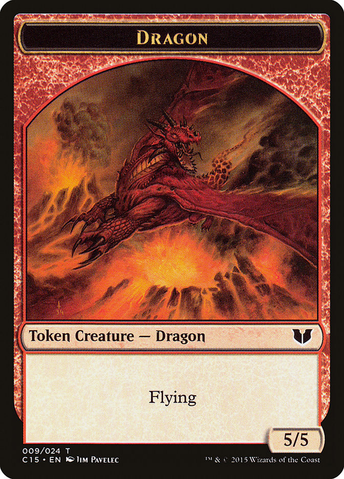Dragon // Dragon Double-Sided Token [Commander 2015 Tokens] | Gam3 Escape