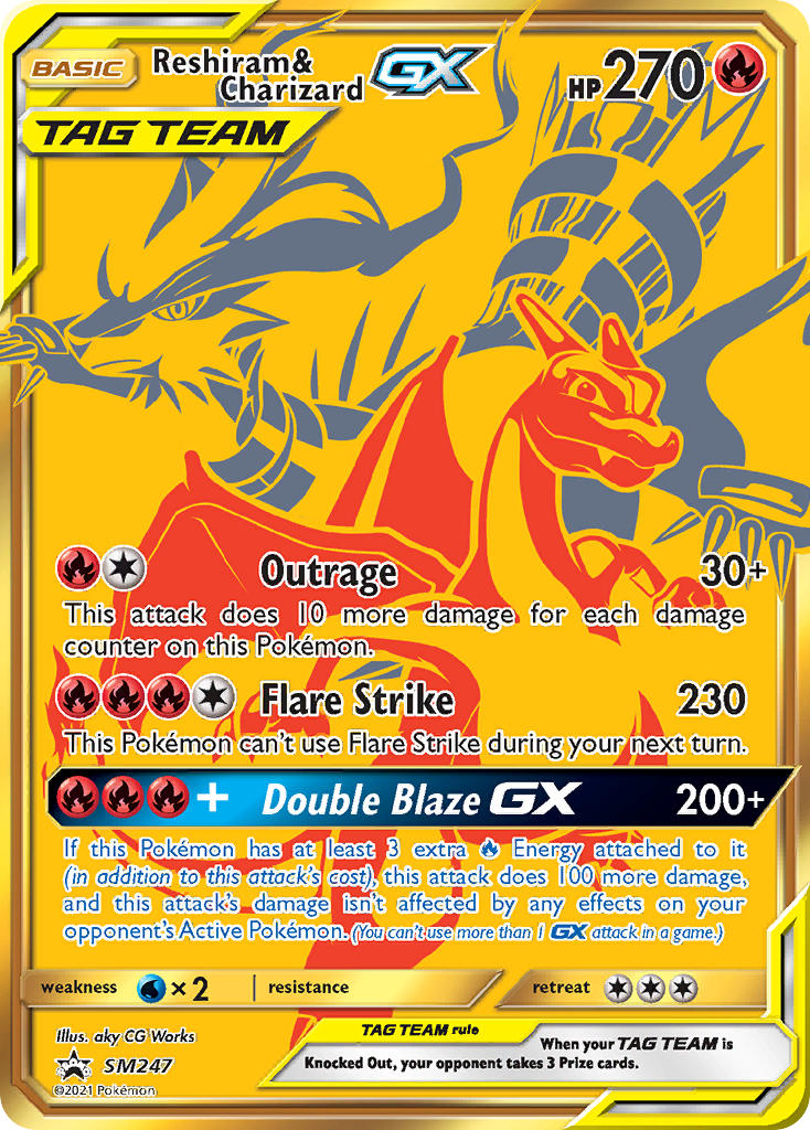 Reshiram & Charizard GX (SM247) (Jumbo Card) [Sun & Moon: Black Star Promos] | Gam3 Escape