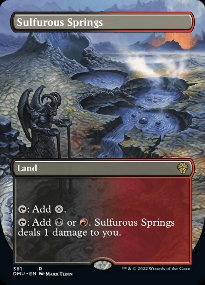 Sulfurous Springs (Borderless Alternate Art) [Dominaria United] | Gam3 Escape