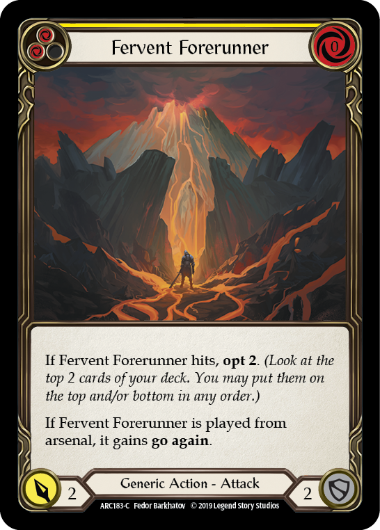 Fervent Forerunner (Yellow) [ARC183-C] 1st Edition Normal | Gam3 Escape