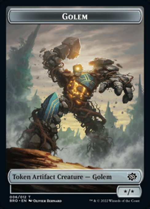 Powerstone // Golem Double-Sided Token [The Brothers' War Tokens] | Gam3 Escape