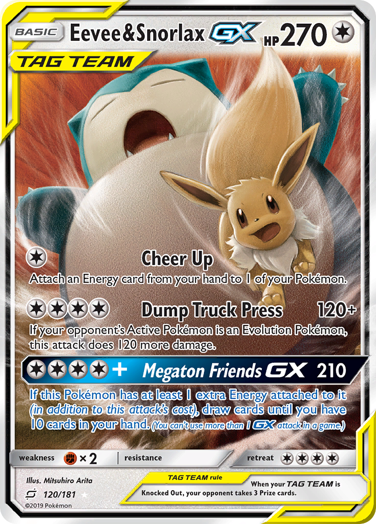 Eevee & Snorlax GX (120/181) [Sun & Moon: Team Up] | Gam3 Escape