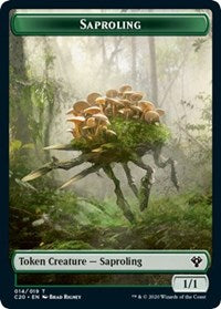 Saproling // Treasure Double-sided Token [Commander 2020 Tokens] | Gam3 Escape