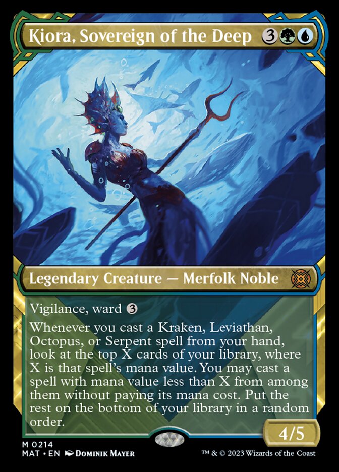 Kiora, Sovereign of the Deep (Showcase Halo Foil) [March of the Machine: The Aftermath] | Gam3 Escape