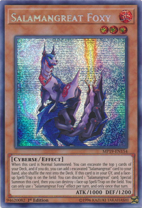 Salamangreat Foxy [MP19-EN154] Prismatic Secret Rare | Gam3 Escape