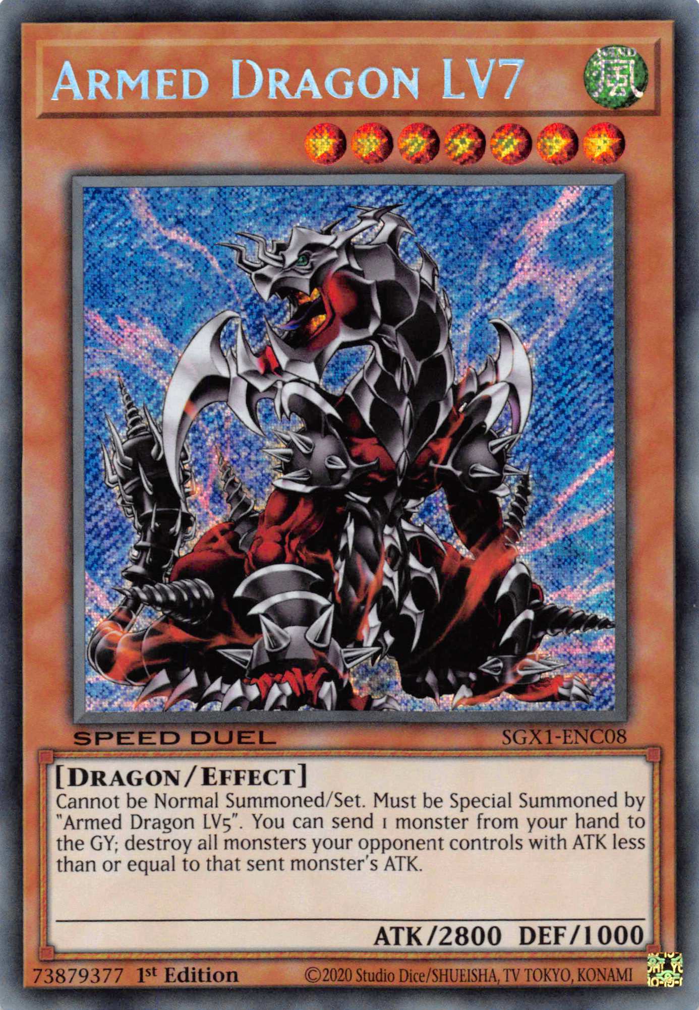 Armed Dragon LV7 [SGX1-ENC08] Secret Rare | Gam3 Escape