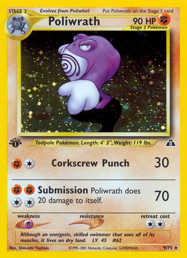 Poliwrath (9/75) [Neo Discovery 1st Edition] | Gam3 Escape