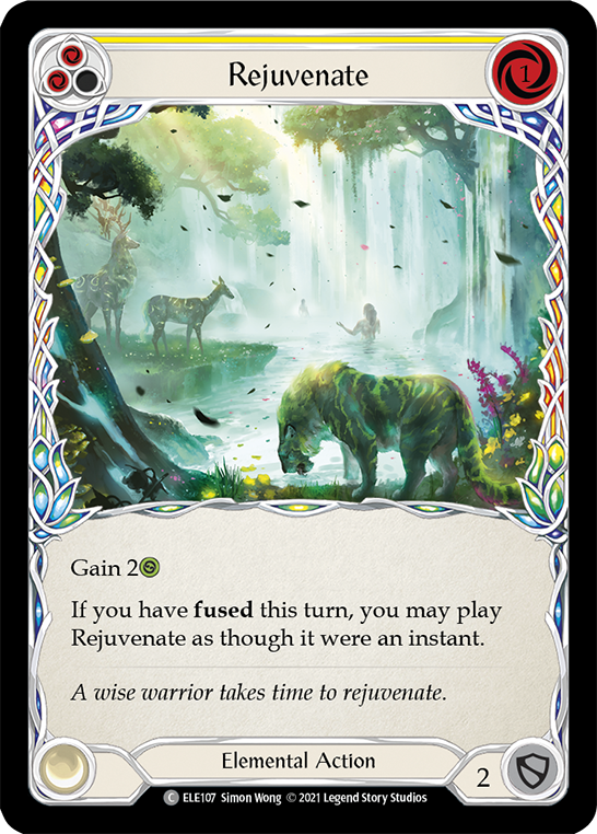 Rejuvenate (Yellow) [ELE107] (Tales of Aria)  1st Edition Rainbow Foil | Gam3 Escape