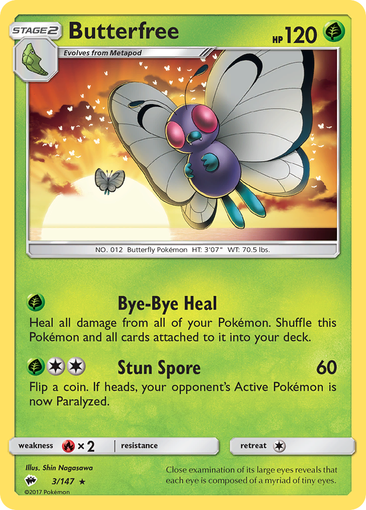 Butterfree (3/147) [Sun & Moon: Burning Shadows] | Gam3 Escape