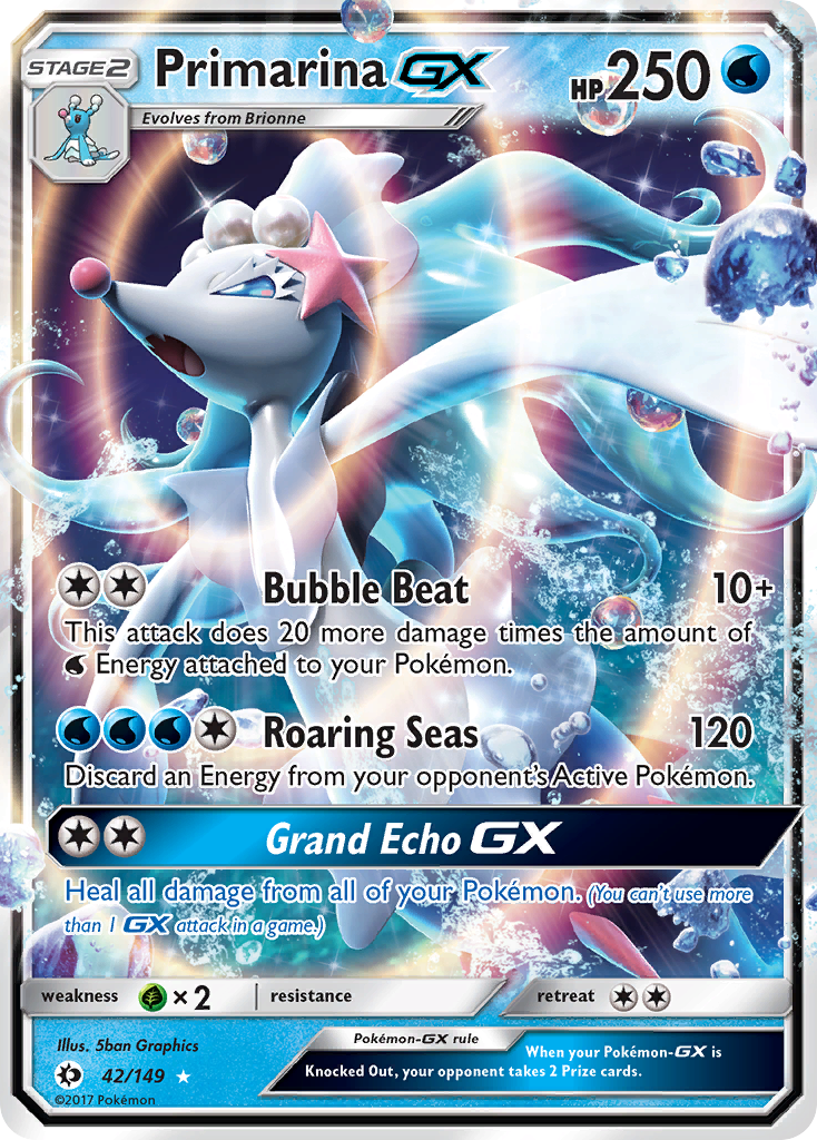 Primarina GX (42/149) [Sun & Moon: Base Set] | Gam3 Escape