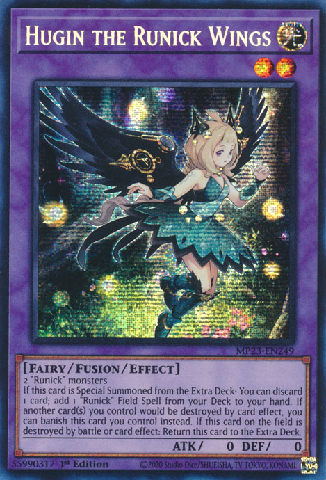 Hugin the Runick Wings [MP23-EN249] Prismatic Secret Rare | Gam3 Escape