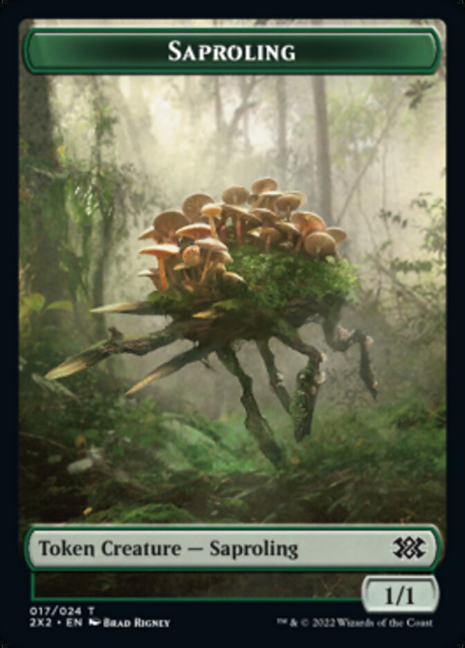 Saproling // Spirit Double-sided Token [Double Masters 2022 Tokens] | Gam3 Escape