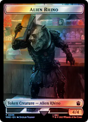 Alien Rhino // Food (0058) Double-Sided Token (Surge Foil) [Doctor Who Tokens] | Gam3 Escape