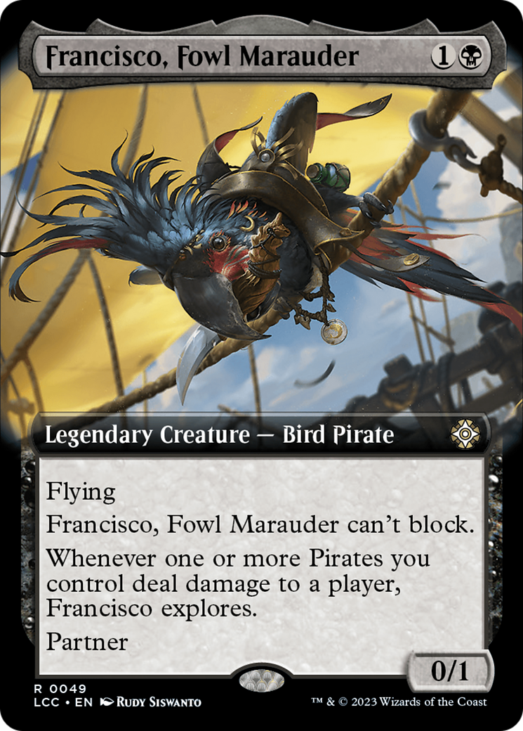 Francisco, Fowl Marauder (Extended Art) [The Lost Caverns of Ixalan Commander] | Gam3 Escape